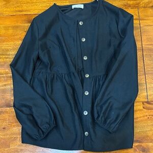 Ces Femme Black Button-Up Top